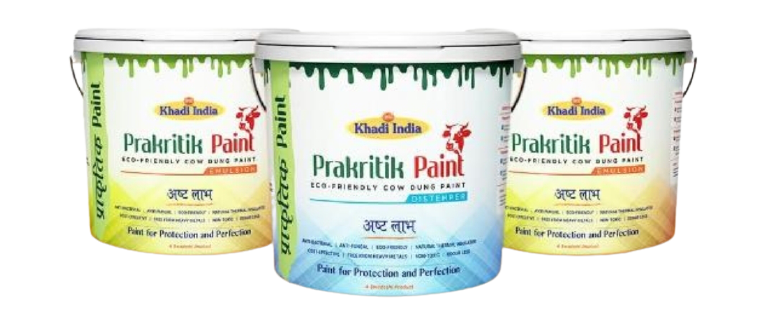 Three buckets of cow dung paint - prakritik paint