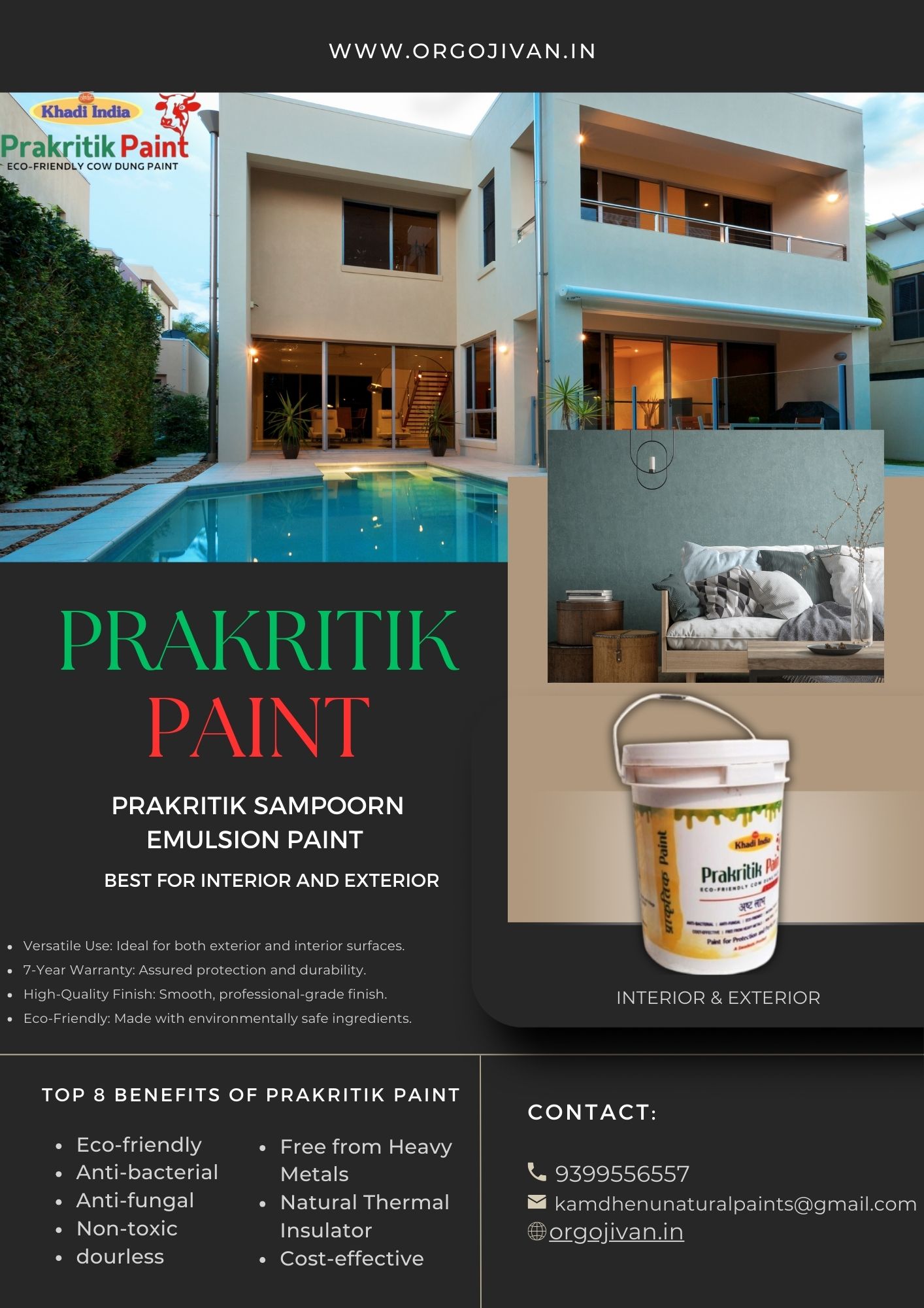 Prakritik Paint, Orgojivan Organics, Cow Dung